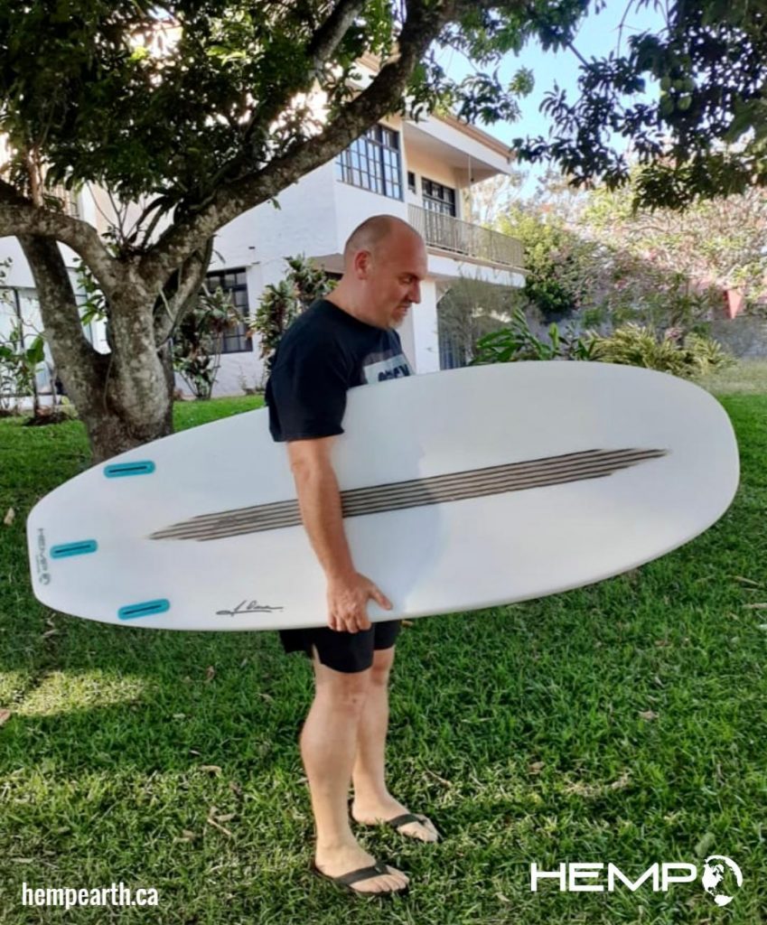 HEMPEARTH Surfboard Pic Founder Derek Kesek