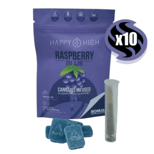 Happy High Cannabis Infused Gummies Blue Raspberry