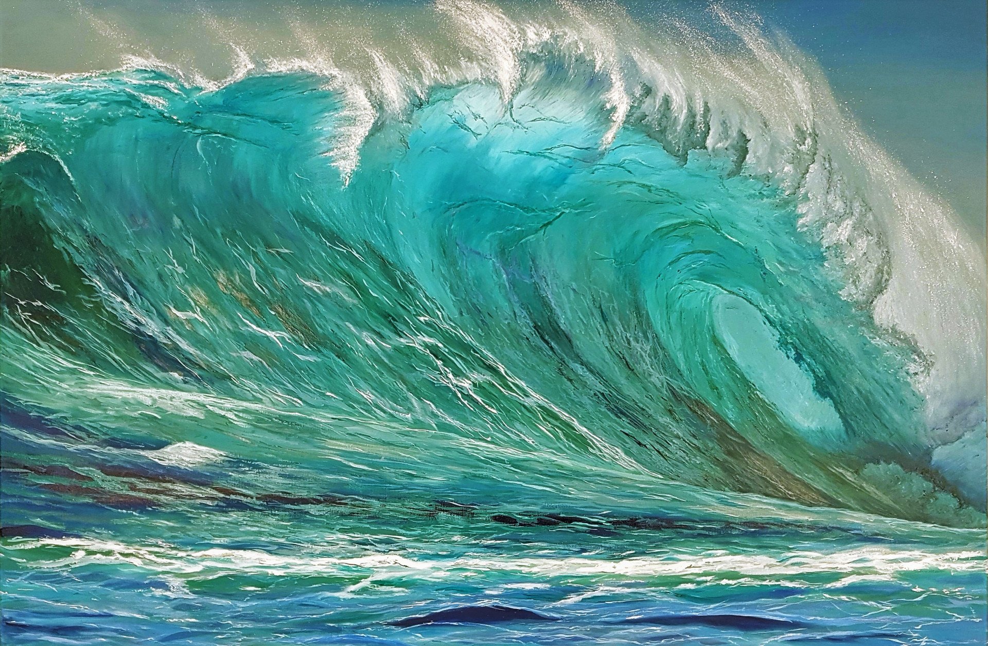 marine art painting perfect wave thumb1920