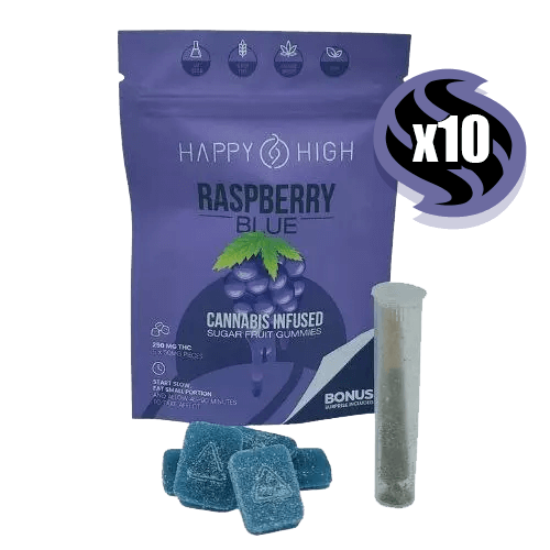 Happy High Cannabis Infused Gummies Blue Raspberry 1