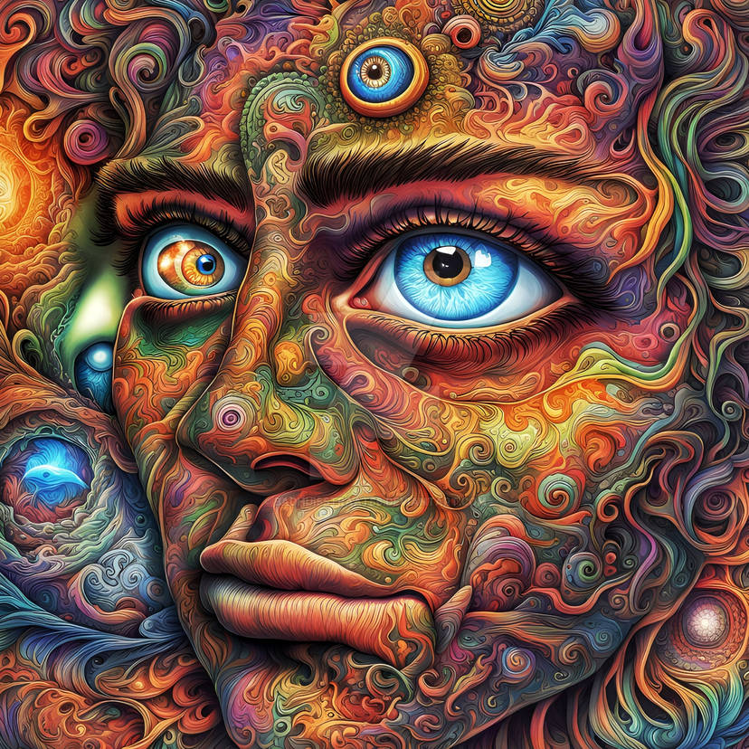 HEMPEARTH - Magic Mushrooms Help with Anger Issues 6 psychedelic head by badhuisstraat66 dgmb00s 414w