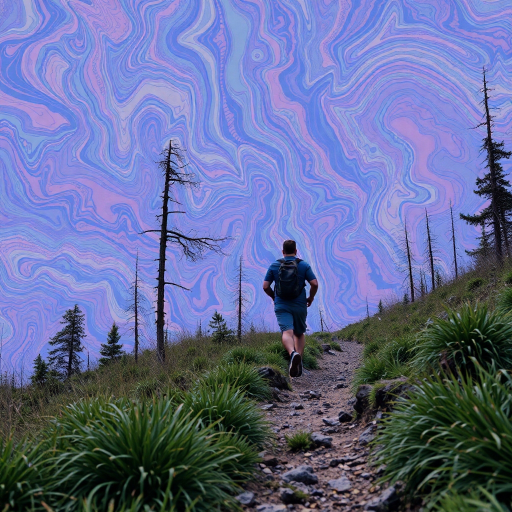 Angie Molina a Men running on a trail on psychedelics 74b26001 a871 4387 8d27 2bdb983c9c70
