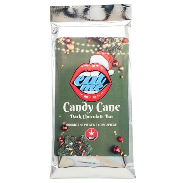 HEMPEARTH - Candy Cane THC Bar  – Dark Chocolate- 600mg THC