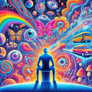 Home 51 DALL·E 2025 01 06 11.11.07 A visually engaging informative illustration showing the effects of LSD use. The image should feature a colorful surreal visual representation of a