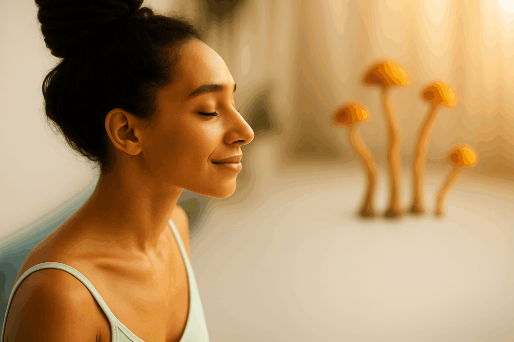 Serenity and Mushrooms in Soft Light